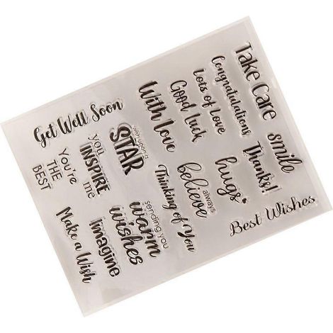 Tampon transparent avec mots de bénédiction pour décorations de scrapbooking et de scrapbooking (1/5)