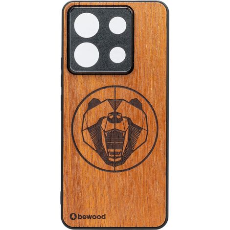 Custodia in legno Bewood per Xiaomi Redmi Note 13 5G MERBAU BEAR (1/2)