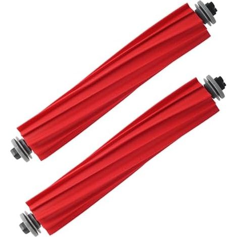 2 Pièces Brosses à Rouleau pour Roborock S7, S7 Maxv, S7 Maxv Ultra, S7 Max Ultra, S7 Pro Ultra, Convient pour le Nettoyage Des Sols en Bois, Des Carrelages et Des Tapis, Rouge (1/5)