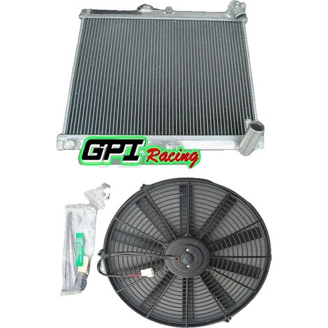 Radiateur, Construction en Aluminium, Dimensions 16,75" x 25,5" x 2", Compatible avec Mazda RX-7 FC3S 1986-1988, Refroidissement Amélioré pour Performance, Design Léger (Environ 10 KG) (1/3)