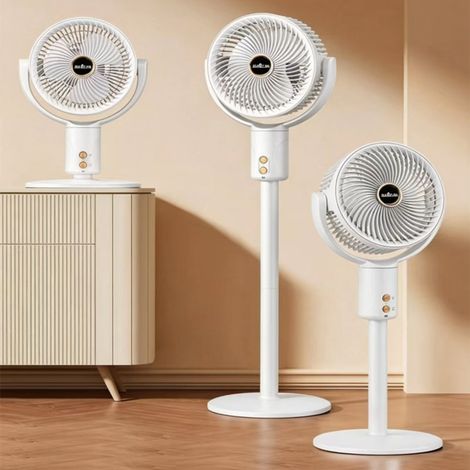 Ventilateur sur Pied Rechargeable à Hauteur Réglable, 5 Vitesses, Port USB Type-C, Utilisation Sol ou Bureau, Design Portable pour Intérieur et Extérieur (1/5)