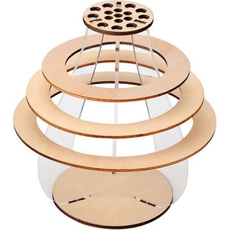 Vase en bois pour présentoir à fleurs, présentoir à bouquets puzzle (1/5)
