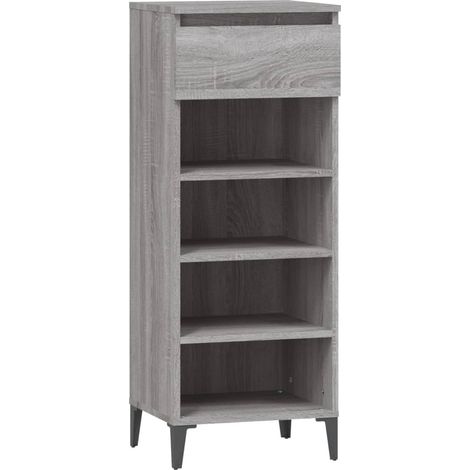 Maison Exclusive - Scarpiera Grigio Sonoma 40x36x105 cm in Legno Multistrato