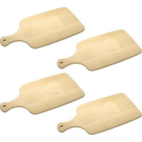 Fackelmann – Lot de 4 planches à découper en bois 38 x 18 cm – Résistantes à la chaleur et aux coups de couteau – Entretien facile – Pour cuisine professionnelle (1/5)
