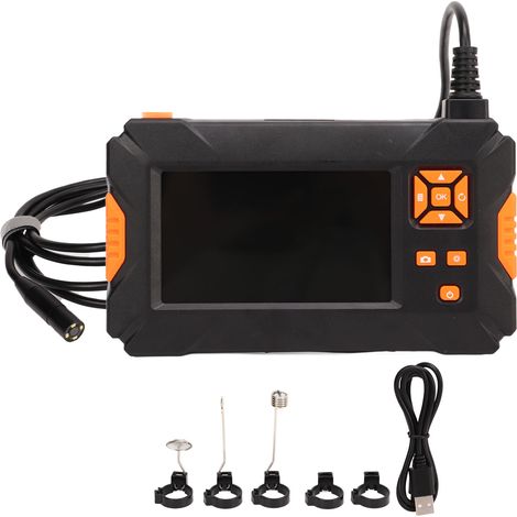 4,3-Zoll-Inspektionskamera mit LCD-Bildschirm, 5-Meter-Kabel, 360°-Drehung, 3,9-mm-Objektiv, für die industrielle Instandhaltung (1/5)