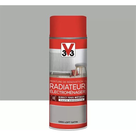 Aérosol Peinture De Rénovation V33 Radiateur Électroménager Gris Loft 0,4 L