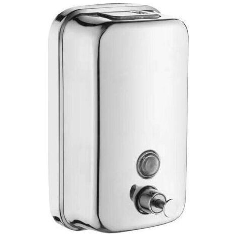 Distributeur de Savon Mural 500 ML Manuel en Acier Inoxydable( Inoxydable Argent) (1/4)