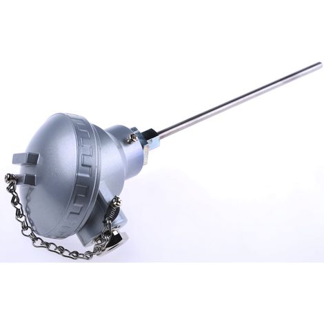 Thermocouple type J Ø 6mm, L 200mm, +700°C max à Tête de connexion ( Prix pour 1 ) (1/2)