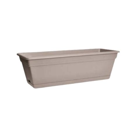 FIORIERA MEDITERRAN BALCONY TROUGH 50CM WARM TAUPE CON SOTTOVASO INTEGRATO