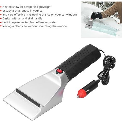 Automatic Heated Snow Shovel, Electric Heated Ice Scrapers, Heated Ice Scraper, Electric Windshield Ice Scrapers, Cable Length (1/4)