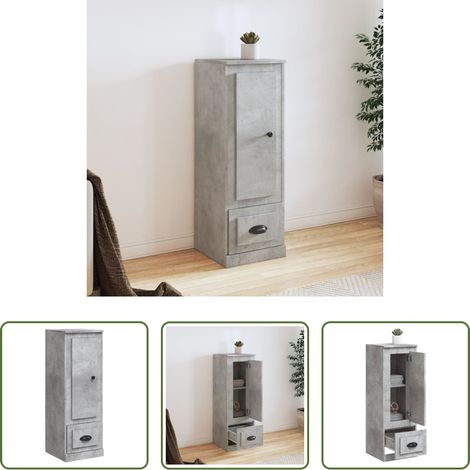 vidaXL Schrank Holz - Highboard Betongrau 36x35,5x103,5 cm Holzwerkstoff (1/5)