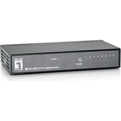 LevelOne GEU-0822 commutateur réseau Non-géré Gigabit Ethernet (10/100/1000) Noir (1/2)