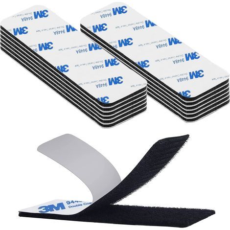 Laoa – Packung mit 20 selbstklebenden Streifen 3 x 10 cm – Extra starker 3M-Kleber – Für glatte und raue Oberflächen – Bis zu 600-mal wiederverwendbar – 3 x Seite (1/5)