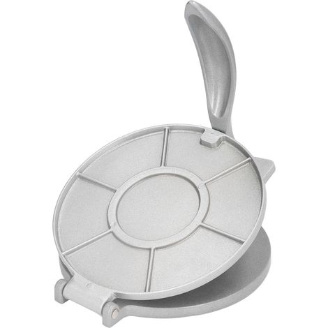 Presse à tortillas 7,7 pouces en alliage d'aluminium argenté antirouille, robuste, pour quesadillas, idéale pour les restaurants de pâtes à domicile. (1/5)