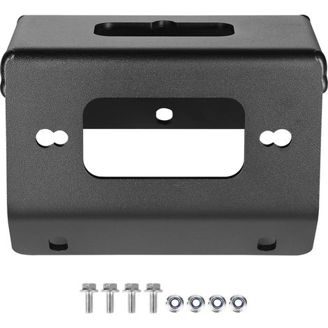 Support de treuil pour attelage, capacité 907-1633 kg, compatible Honda Foreman et Rancher Rubicon (2014-2021), conception à 2 trous, acier revêtu poudre, noir (1/5)