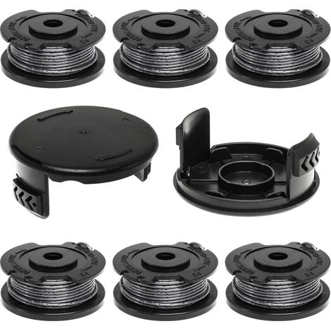 6 Pièces Bobine Rechange pour Bosch ART 23 SL 26 SL- Ø1,65mm 4,9m Coupe Bordure F016800569 F016800385 avec Couvercle de F016F04557 - (1/5)