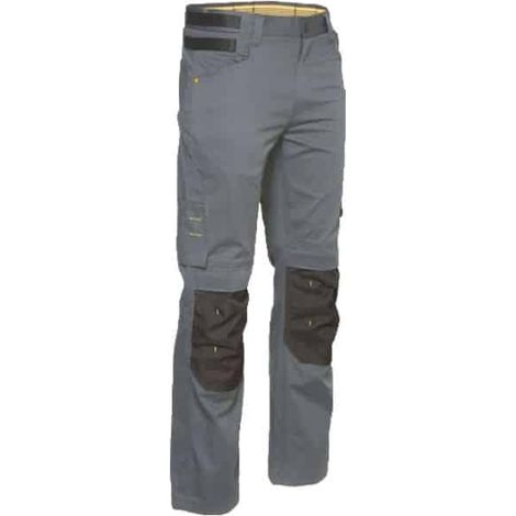 CATERPILLAR Pantalon de travail d'été Custom lite - 1810023 - Gris clair / Noir - 40 - Jambes standards