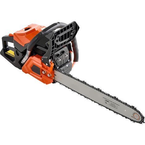 Mophorn Benzinbetriebene Kettensäge 52ccm 457,2mm Motorsäge 2kW 2-Takt, für Holzarbeiten und Rodungsarbeiten, 11.500 U/min, synchronisierter Choke, ergonomischer Griff, zwei separate Tanks (1/5)