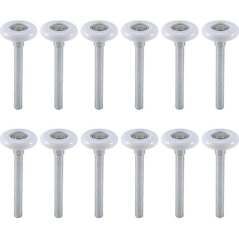 Lot de 12 roulettes de porte de garage de 5 cm (2 pouces), roulement 6200ZZ en nylon, pour portes de garage résidentielles et commerciales. (1/5)