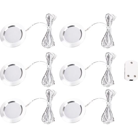 Spot LED - 12 V - 3 W - Design Ultrafin - Pour Éclairage de Meuble Couloir Ascenseur - Lot de 2 (1/5)