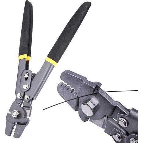Engarzadora de cables AIDUCHO para engarzar líneas de pesca, herramienta de engarzado de cables de acero inoxidable de alta resistencia. (1/5)