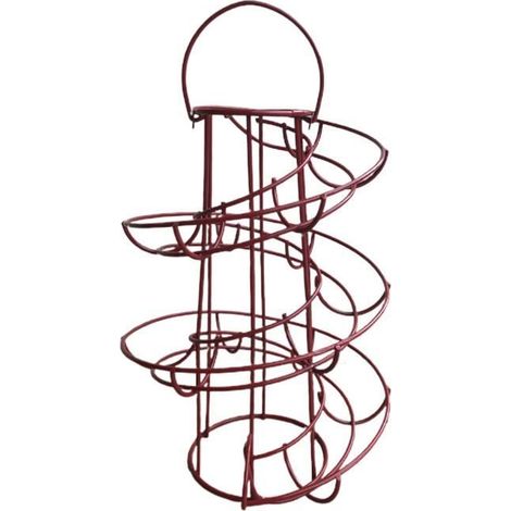 Fer à Repasser En Spirale Moderne Egg Roller Rack Keeper Space Saver 24 Eggs Red (1/4)