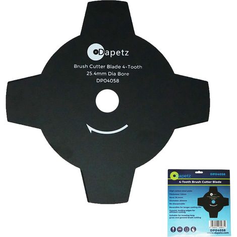 Dapetz ® Brush Trimmer Strimmer Cutter Gardening Blade, 25.4mm Bore Strimmer/brush Cutter Blade 4 Teeth Carbide Tipped Brush Grass Trimmer, Weed Eater Compatible with Bosch, Makita & Stihl (1/5)