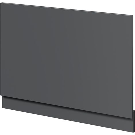 Gloss Grey MDF 750mm End Bath Panel with Plinth (1/4)
