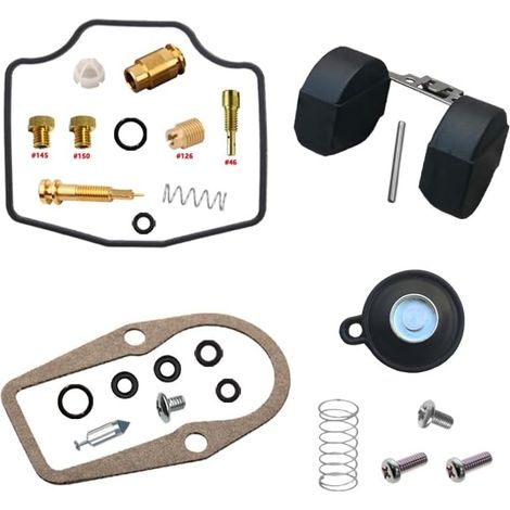 Kit de réparation de carburateur pour XT600Z Tenere 1VJ 1986 600 cm³ Kit + flotteur + air Compatible avec XT600Z Tenere 1VJ monocylindre pointeau 16N00 gicleurs en laiton joints en nitrile carb