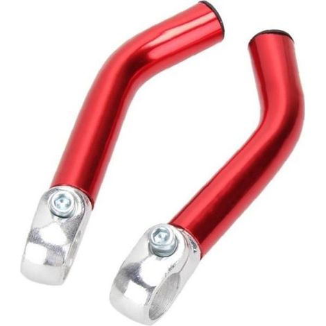 Design ergonomique Alliage d\'aluminium MTB Mountain VTT Guidon poignée avec des cornes de bar à barres adaptées à 22,2 mm de guidon (1/4)