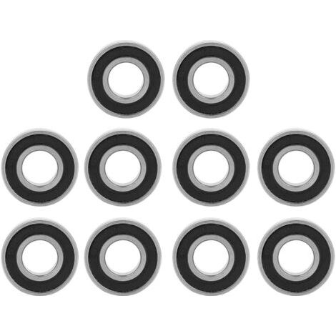 Roulements à billes 6900-2RS – Lot de 10 pièces – Acier scellé en caoutchouc – Diamètre intérieur 10mm, extérieur 22mm, épaisseur 6mm (1/5)