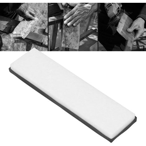 Pierre à aiguiser en jade blanc naturel, grain 8000, 200x50x12mm, avec base en caoutchouc, pierre à aiguiser professionnelle pour la cuisine. (1/5)