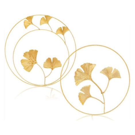 Sollbry 2PCS Décoration Murale En Métal Avec Feuilles De Ginkgo Ornement Mural Feuilles Délicates Léger Et Réutilisable (1/4)
