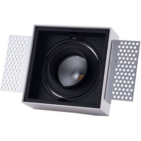 BUNTHAUS Éclairage encastré carré sans cadre haute luminosité CRI 95+ Downlight projecteur rotatif à intensité variable