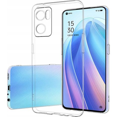 FUNDA TRANSPARENTE INCOLORADA PARA OPPO RENO 7 5G + PANTALLA DE CRISTAL (1/5)