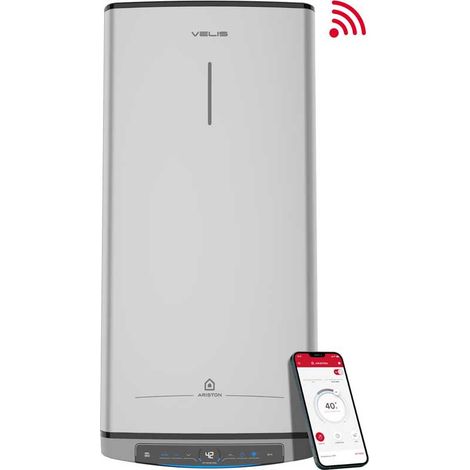 Ariston Group – Chauffe-eau électrique Velis Tech Dry Wifi 100L – Réservoir en titane émaillé – Double résistance gainée anti-calcaire – Écran tactile LCD (1/10)