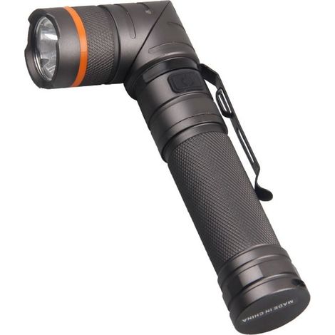 Wiederaufladbare USB-Taschenlampe, leistungsstarke und wasserdichte LED-Taschenlampe, 2-in-1-UV-Taschenlampe, 90° drehbar, 3 Leuchtmodi (1/4)