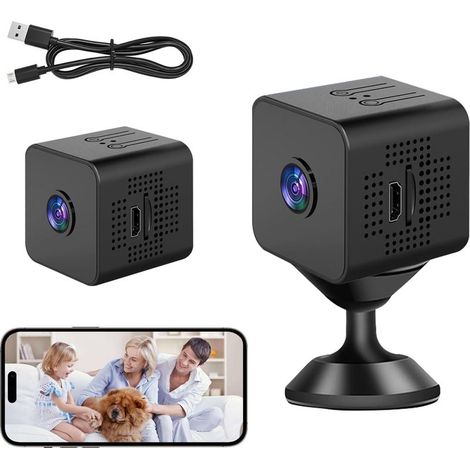 Caméra de sécurité 1080P pour la surveillance à domicile avec vision nocturne et détection de mouvement, caméra de sécurité WiFi (1/5)