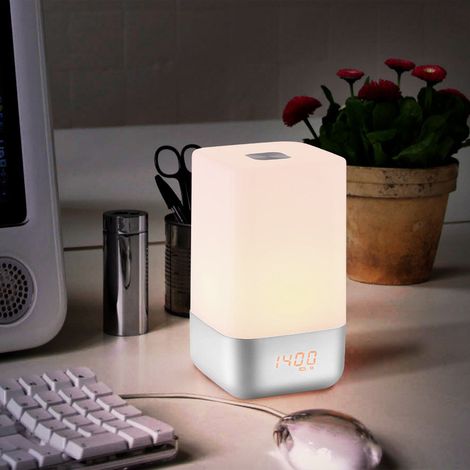Réveil lumineux WakeUp Light, lampe de chevet avec simulation de lever de soleil et 5 sons naturels (1/5)