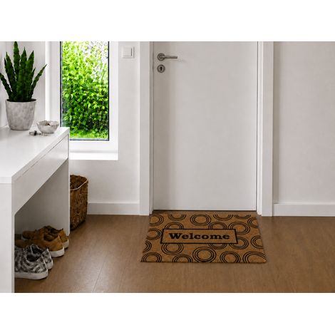 Tapis coco 'Welcome' avec motif rond - 50x80 cm (1/4)