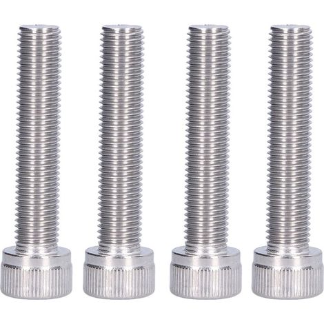 4 Boulon, tête hexagonale creuse, acier inoxydable A2-70, M10x50, pas fin 1,25mm, industrie automobile (1/5)