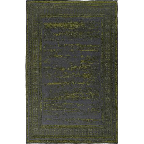 Tappeto Kalea 300 in poliestere verde effetto used (1/4)