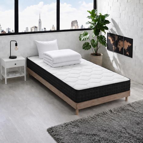 Materasso in memory foam 90x200x15 cm + 1 piumone 140x200 cm + 1 cuscino 60x60 cm (tutto in un unico pacco) (1/5)