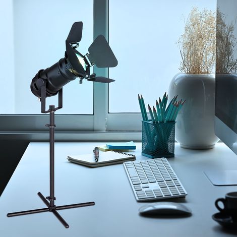 Smart Tischleuchte verstellbar Nachttischlampe Schlafzimmer Leselampe schwarz Tisch, Metall, App Steuerung CCT, 1x RGB LED 4,5W 290Lm, LxBxH 27,5x24x48,5 cm