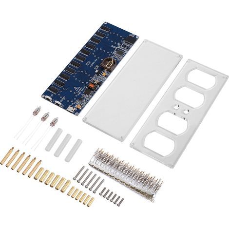 12-Zoll-Digitaluhr-Bausatz mit LED-Röhre und Lichtleiste – 12 Ziffern (1/5)