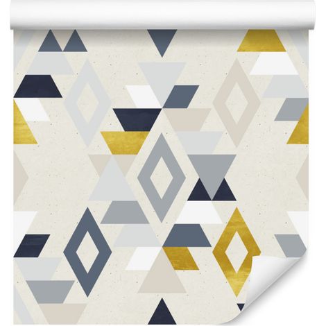 Geometrische Retro-Tapete mit Muster für Wohn- und Schlafzimmer, 50 x 1000 cm (1/5)