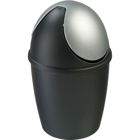 Petite Poubelle Salle de Bain 1,5L - 13,3x13x13,4cm - Mini Poubelle de Table avec couvercle (1/4)