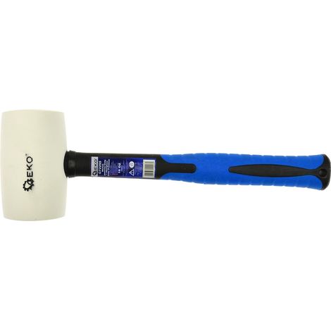Martillo de goma de 16 oz/600 g/ blanco Geko Premium de fibra de vidrio (24/48) (1/3)