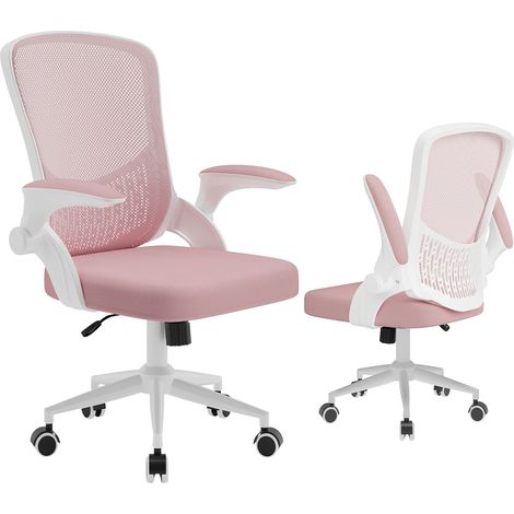 Ergonomic Office Chair Mesh Desk Chair with Storage Back Flip-Up Arms Grey (1/5)