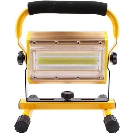 100W 2000LM LED Lampe de Travail COB Rechargeable Portable Projecteur IP65 Projecteur Étanche Lumières de Sécurité pour Intérieur et Extérieur Lampe de Voyage Camping Pêche Chantie (1/5)